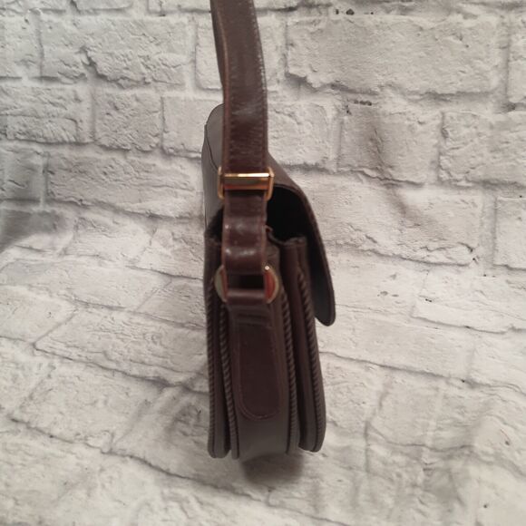 Vintage 1960s Brunettini Purse Leather Shoulder Bag Italian Designer Roma - Picture 11 of 13